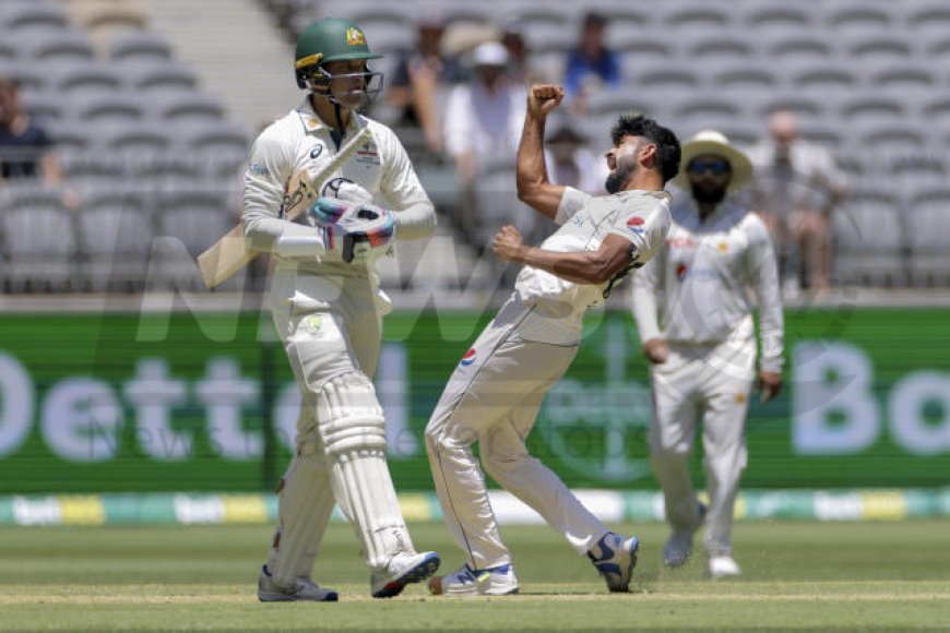 Pakistan is behind Australia by 355 runs in the first Test after Jamal's impressive debut, where he claimed six wickets.