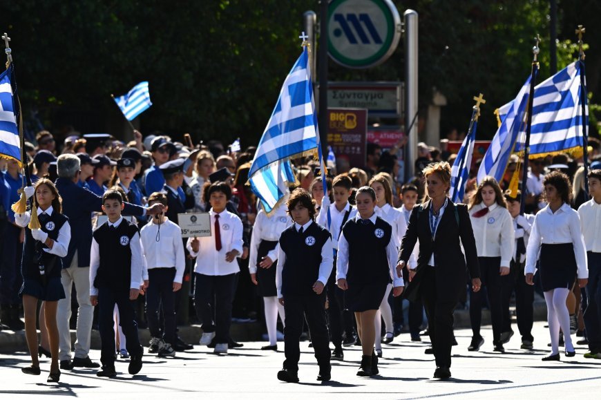 Athens Students March in Celebration of ‘Ochi Day’ Anniversary